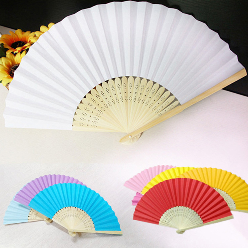 Wedding Supply List - Hand Fan Pocket Folding Fan Solid