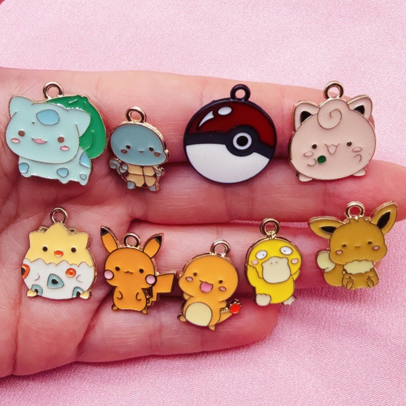 Wedding Yes - 10pcs Cartoon Drip Oil Jewelry Accessories