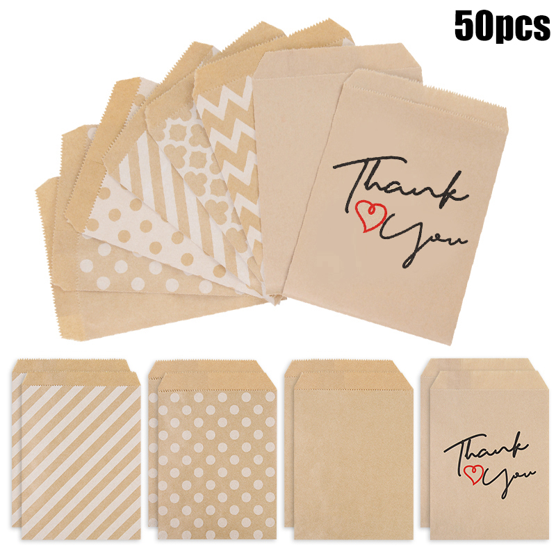 Wedding Supply List - 25/50pcs 13x18cm Kraft Paper Candy Cookie