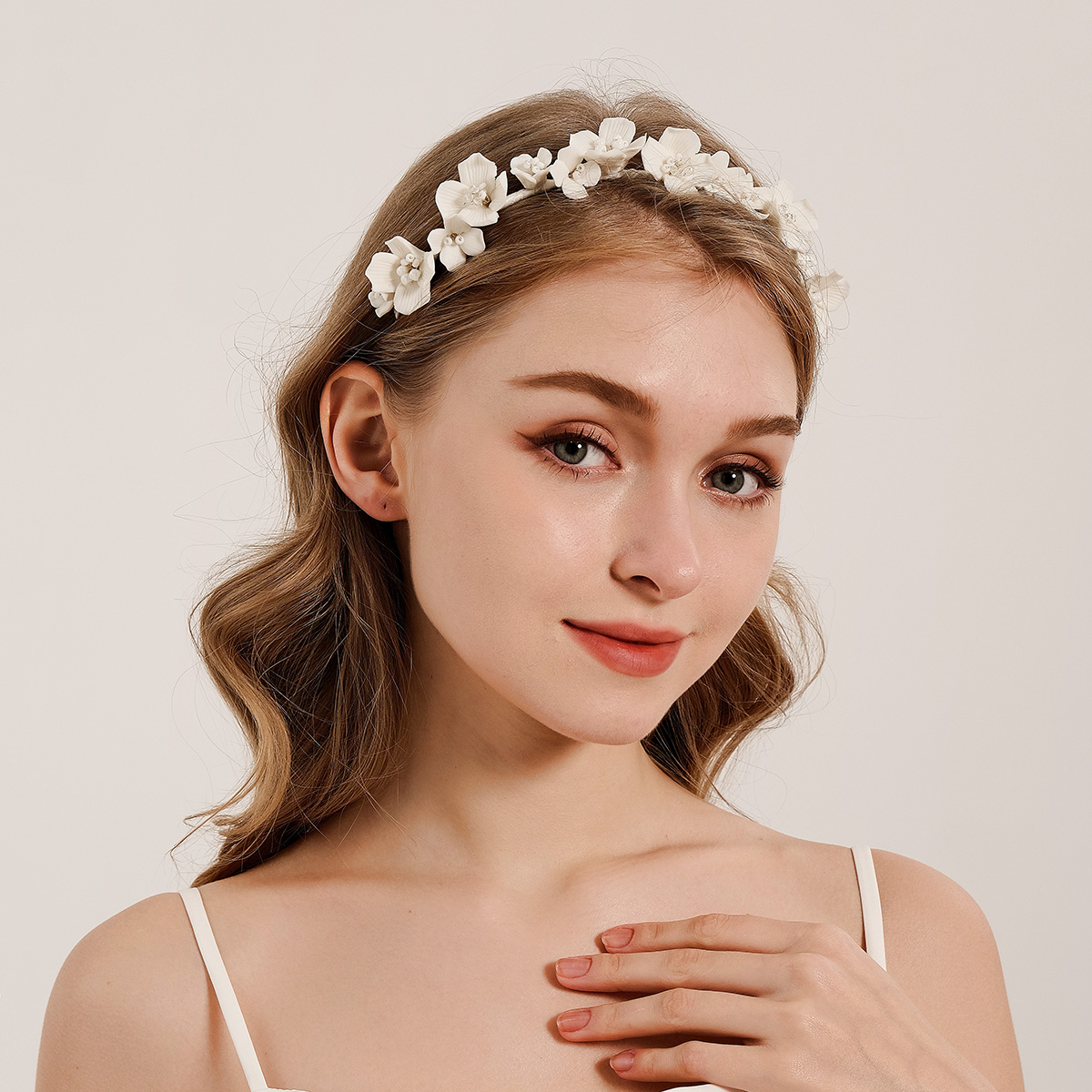 Wedding Supply List - Efily Bride White Flower Hair Hoop