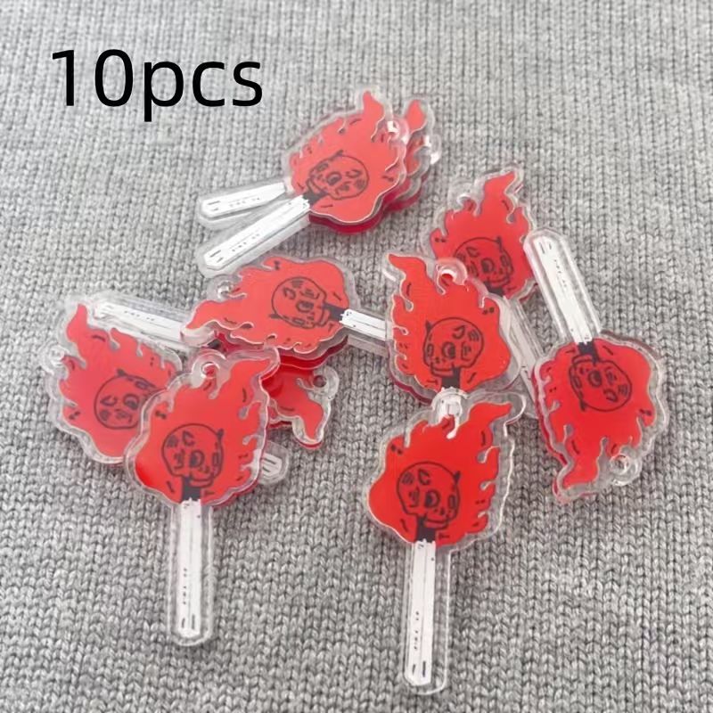 Wedding Yes - 10pcs acrylic skull pendant, DIY jewelry