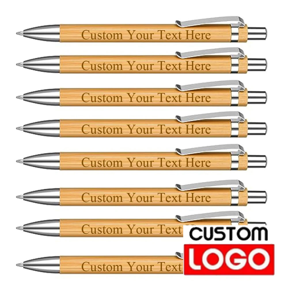 Wedding Supply List - 200-20Pcs Bamboo Pen Custom Logo Personalized