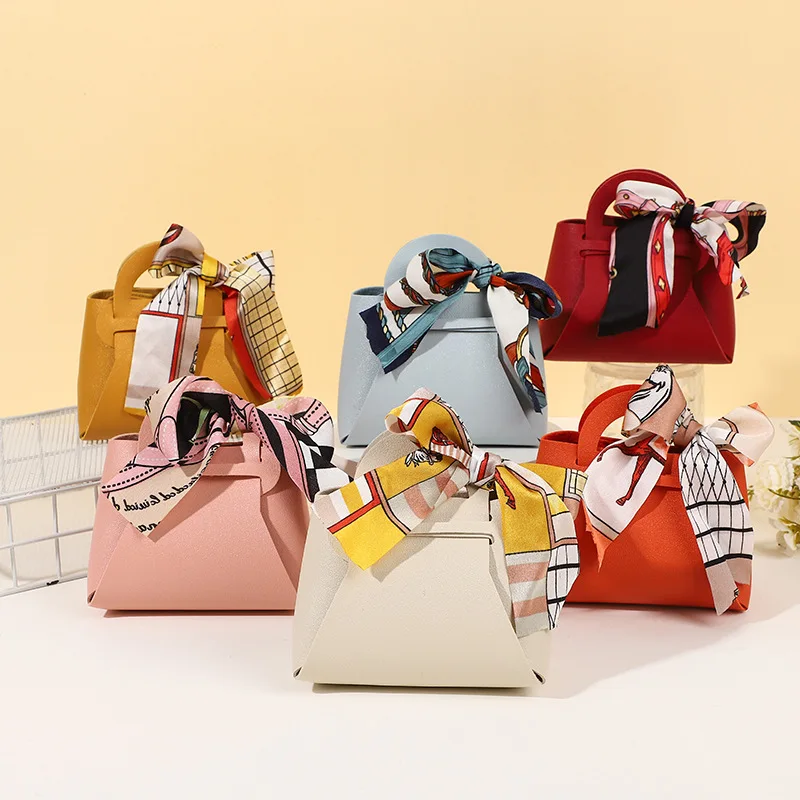 Wedding Supply List - 10PCS Distribute Leather Pink Gift Bags