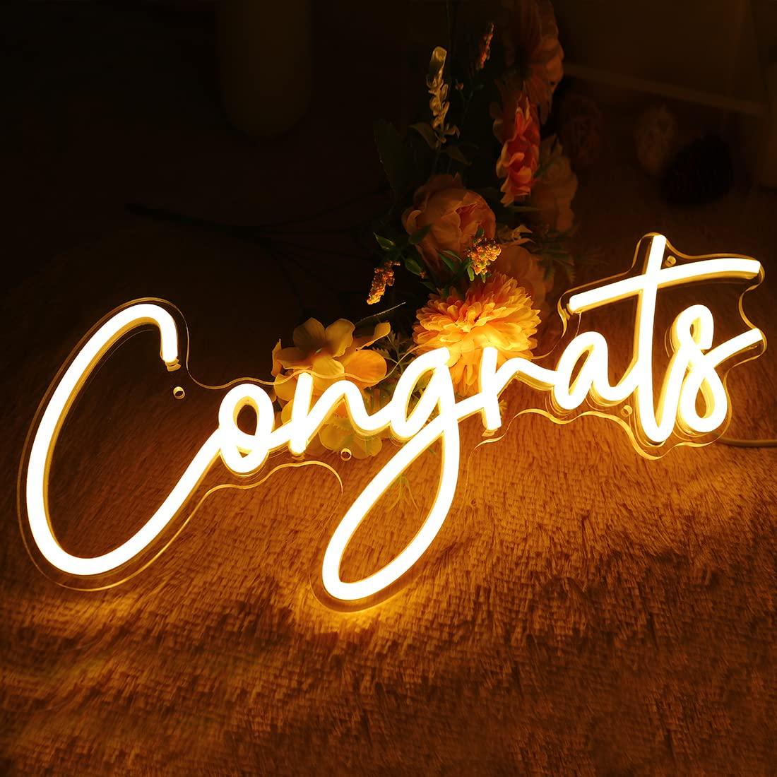 Congrats Neon Sign USB Dimmabl - Wedding Led recension och pris