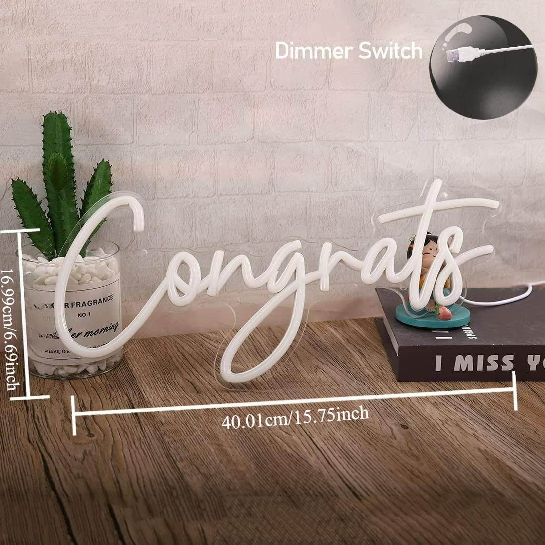 Congrats Neon Sign USB Dimmabl - Wedding Led recension och pris