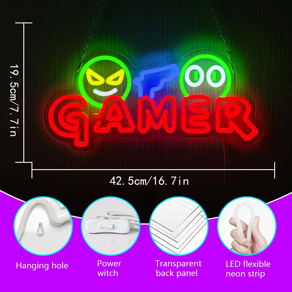 Gamer Neon Sign LED Wall Light - Wedding Led recension och pris