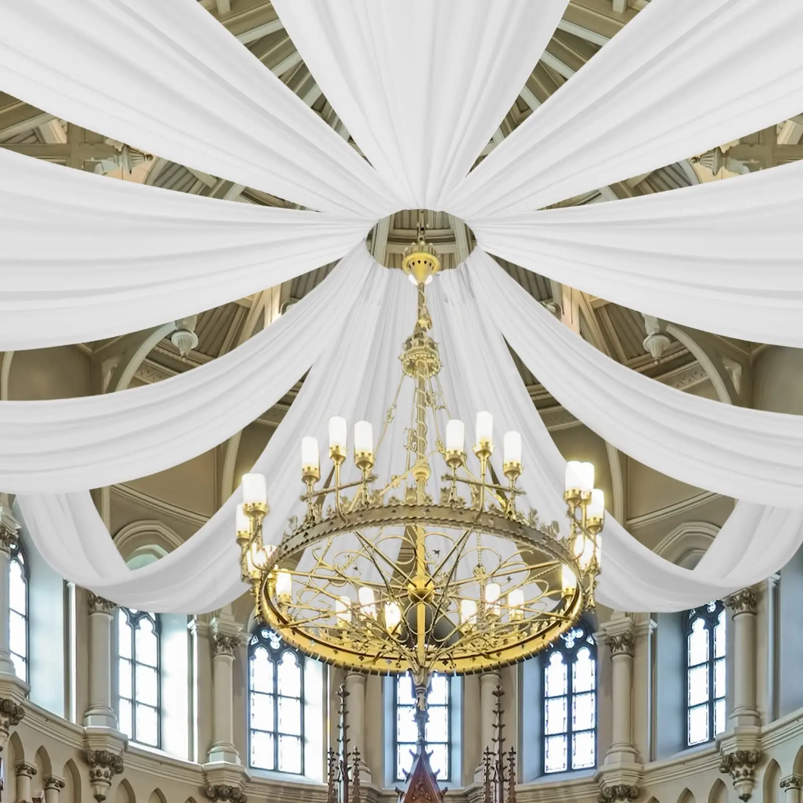 White Wedding Dress Ceiling Dr - Wedding Ceremony Supply recension och pris