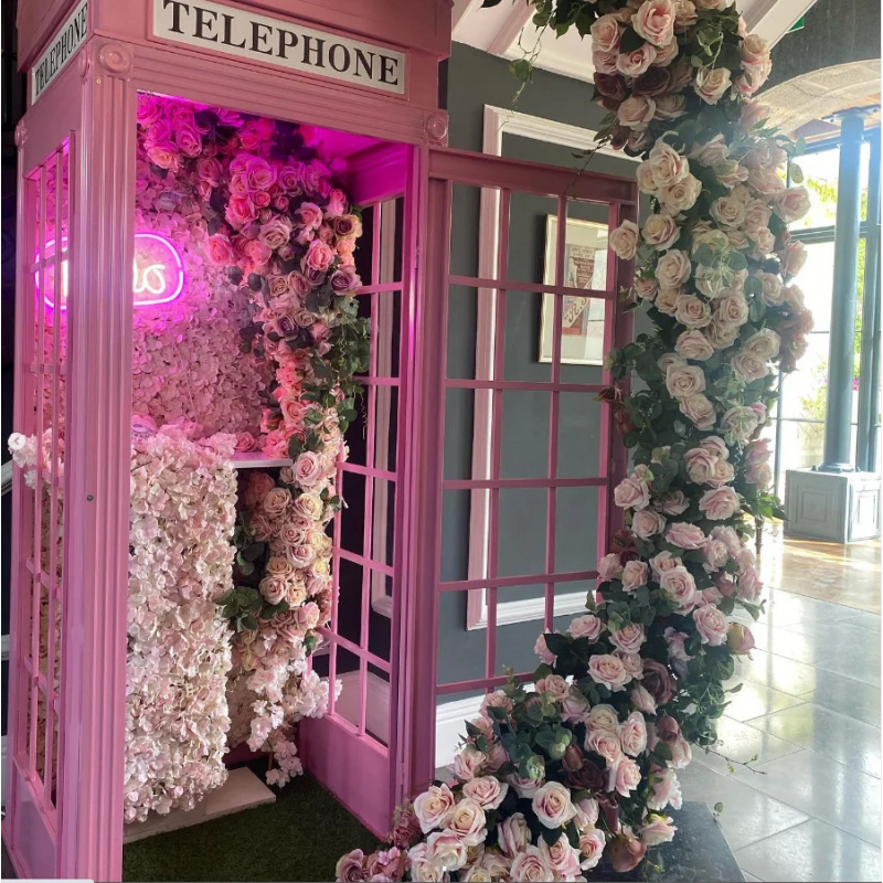 custom.Pink Telephone Booth wi - Photo Booth Prop recension och pris