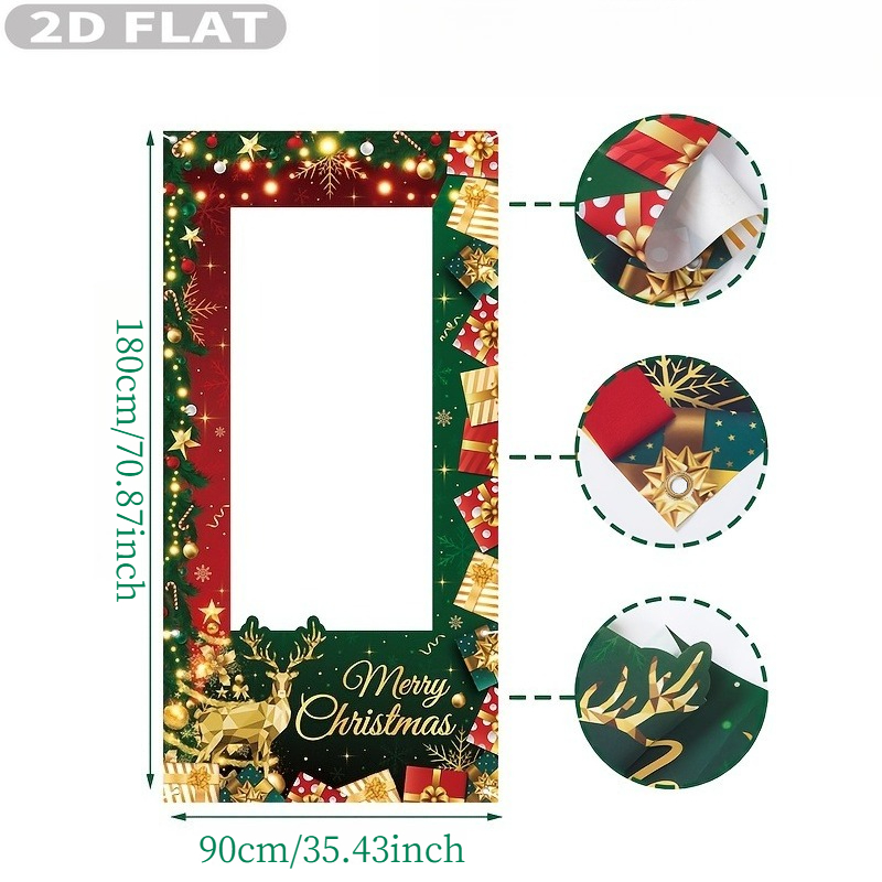 2D FLAT 1 pc Green Christmas P - Photo Booth Prop recension och pris