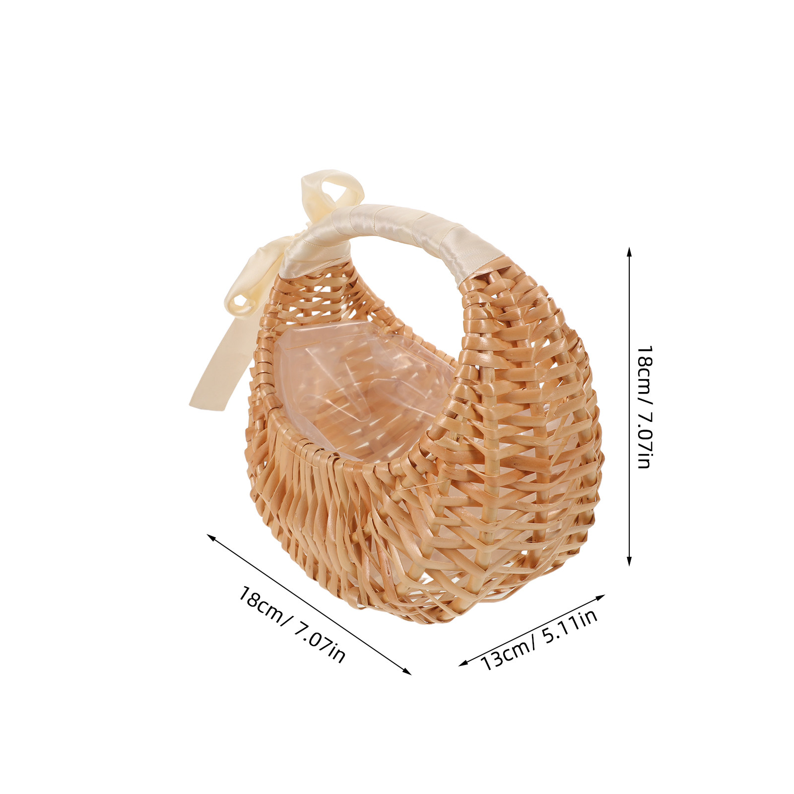 Flower Girl Basket Handmade Wo - Wedding Ceremony Supply recension och pris