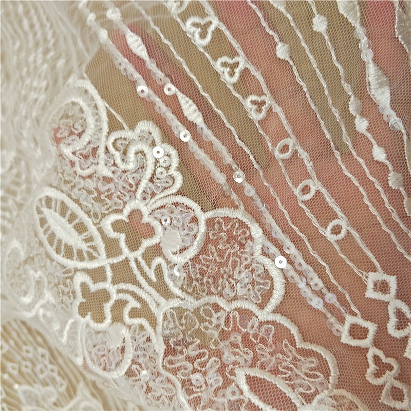 New Striped Lace Embroidery Se - Wedding Dress Supply recension och pris