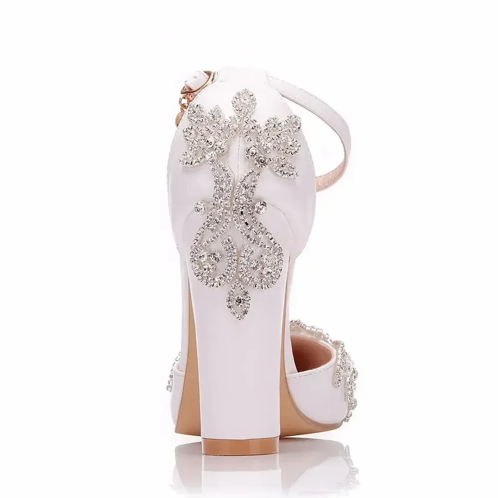 2026 Thick Heel Pointed Toe Sh - Wedding Super recension och pris