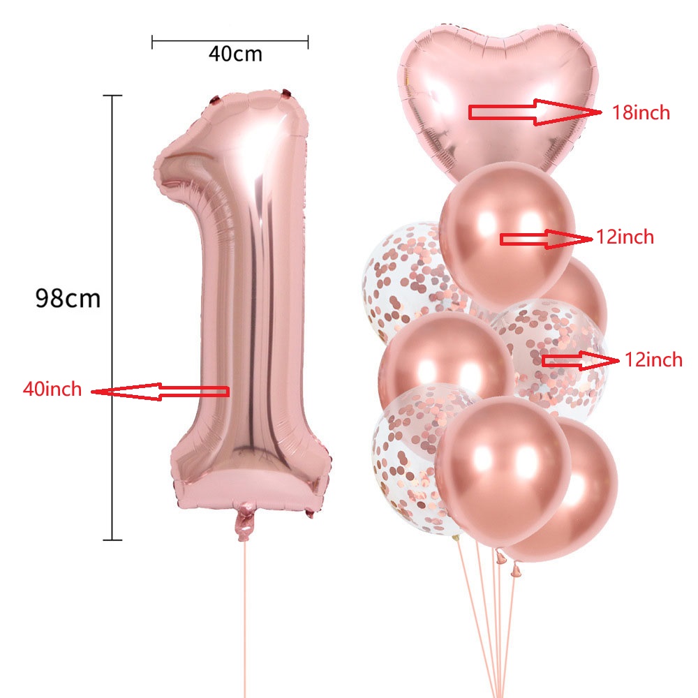 40 Inch 0-9 Rose Gold Number B - Wedding Ceremony Supply recension och pris
