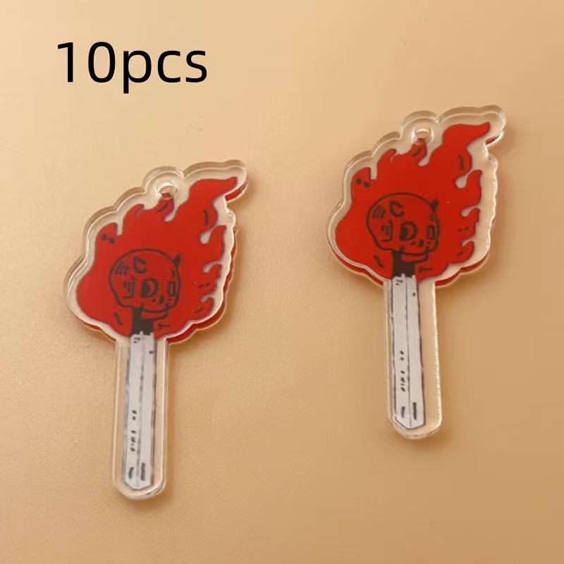 10pcs acrylic skull pendant, D - Wedding Yes recension och pris