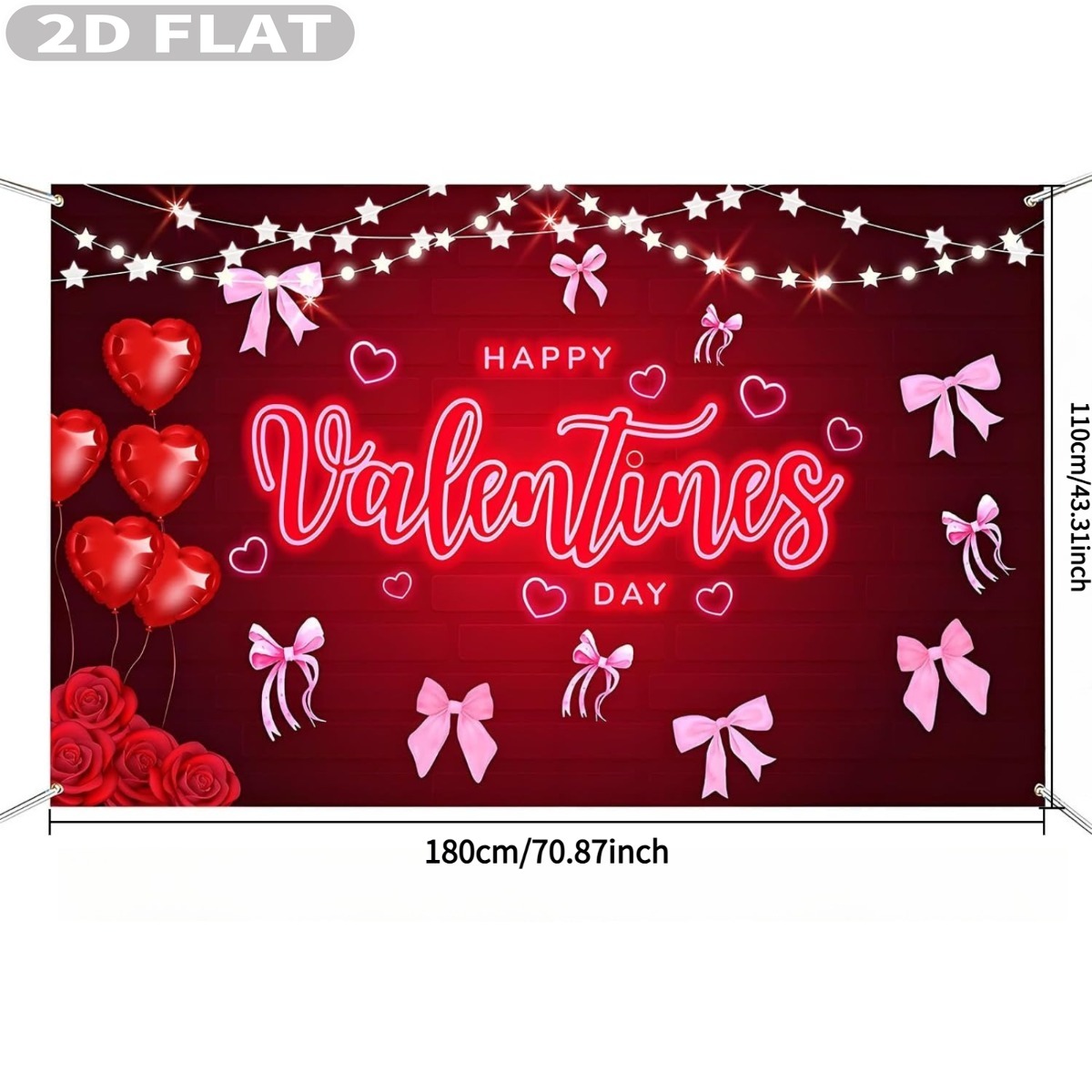 2D FLAT 1pc Happy Valentine's  - Photo Booth Prop recension och pris