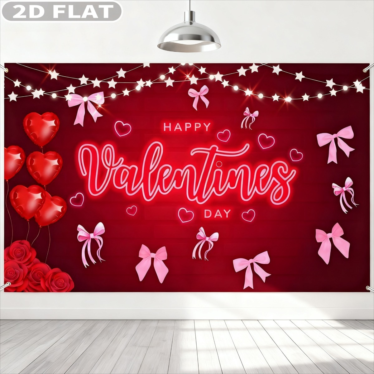 2D FLAT 1pc Happy Valentine's  - Photo Booth Prop recension och pris