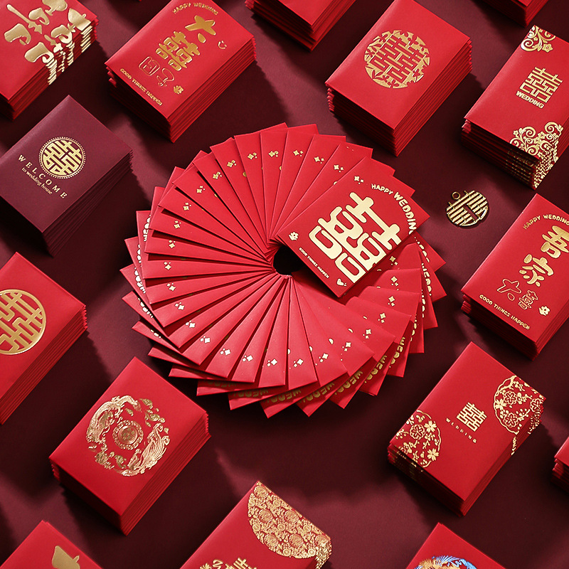 50pcs Chinese New Year Red Env - Wedding Envelopes recension och pris