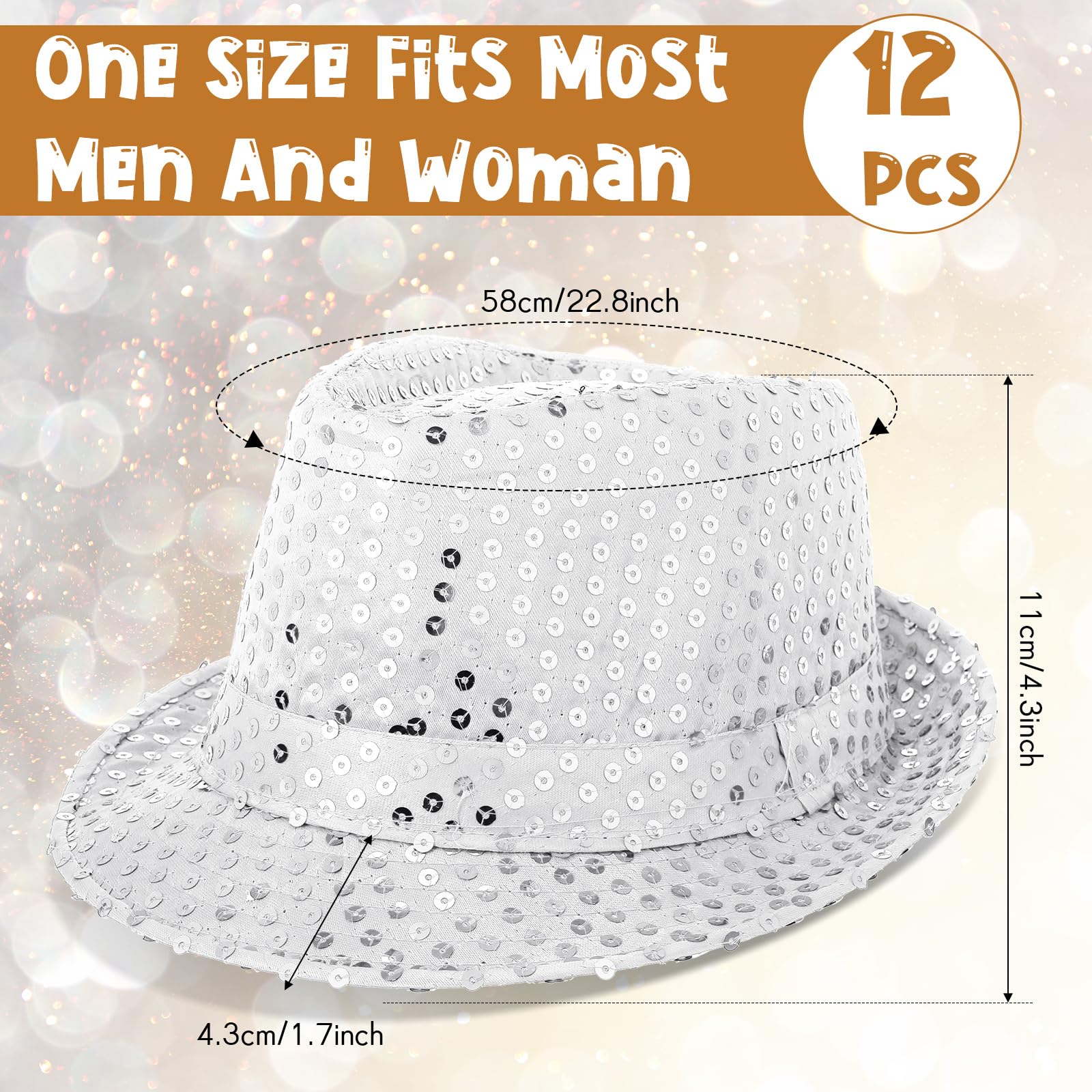 12-36Pcs Sequin Hats Bulk Glit - Wedding Supply In Bulk recension och pris