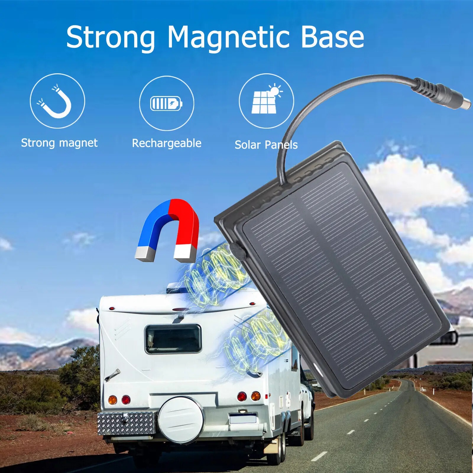 Magnetic Solar Rechargeable Po - Wedding Power Supply recension och pris