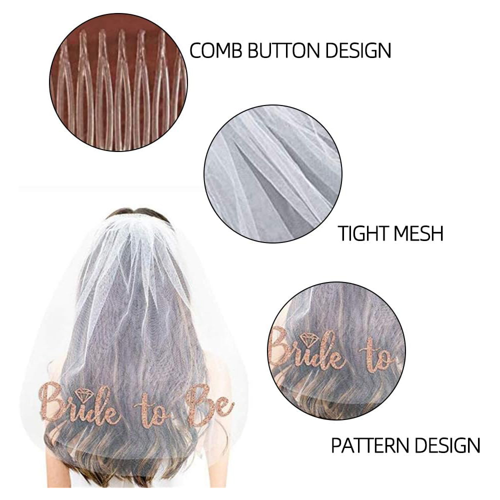 Bride To Be Veil Rose Gold Hen - Wedding Supply Store recension och pris