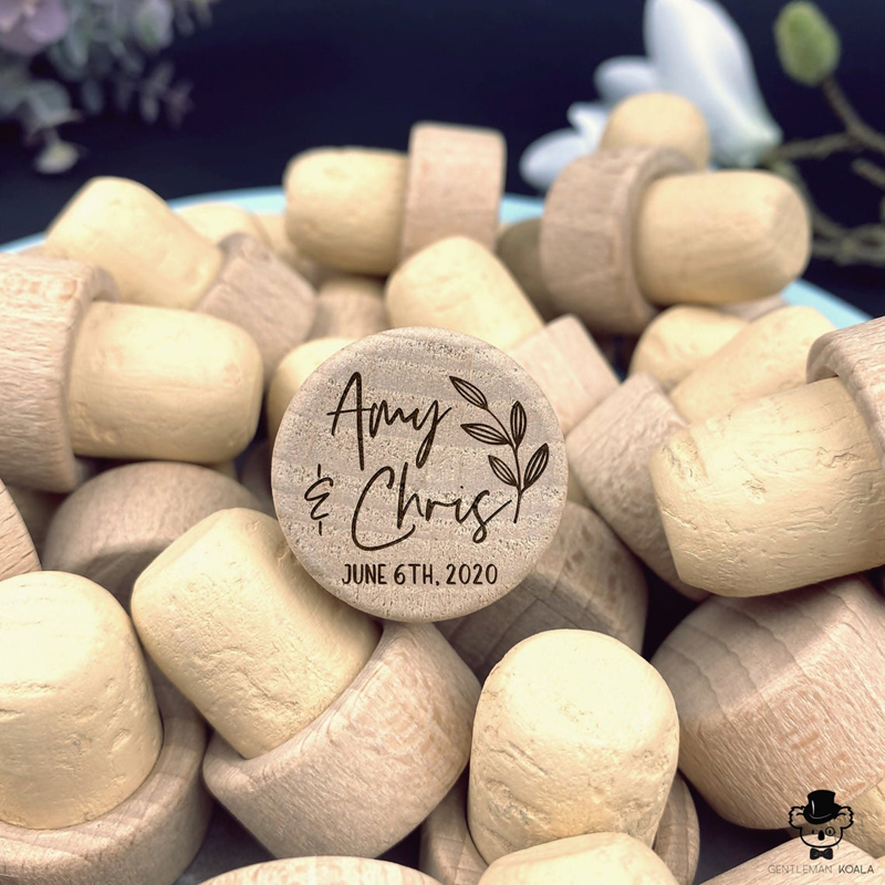 Customized Wood Wine Stopper W - Wedding Supply List recension och pris