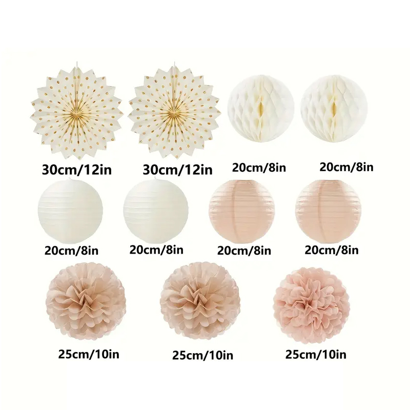 11Pcs Champagne Gold and Beige - Wedding Ceremony Supply recension och pris